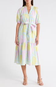 SUGARLIPS Brisa Floral Wynette Tiered Midi Dress
