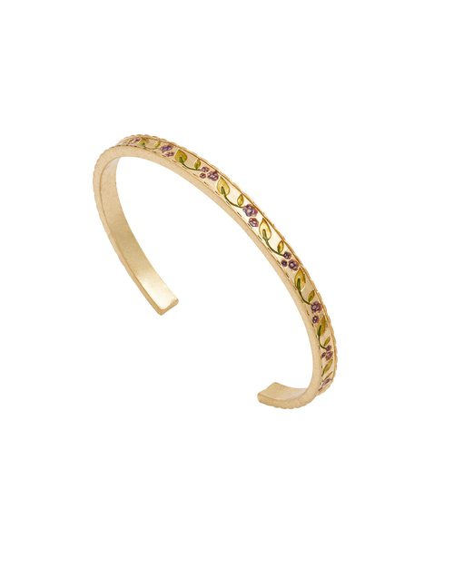 Fable England Blackberry Bramble Gold Bangle In Gold
