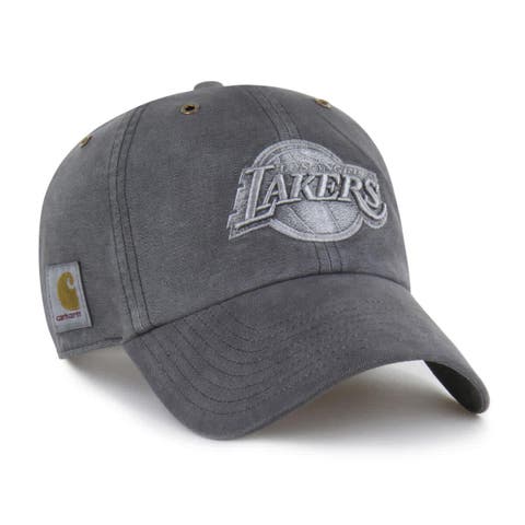 Men's Carhartt x '47  Charcoal Los Angeles Lakers Clean Up Adjustable Hat