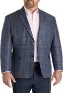 Oak Hill Premium by DXL Big & Tall Glen Plaid Sport Coat