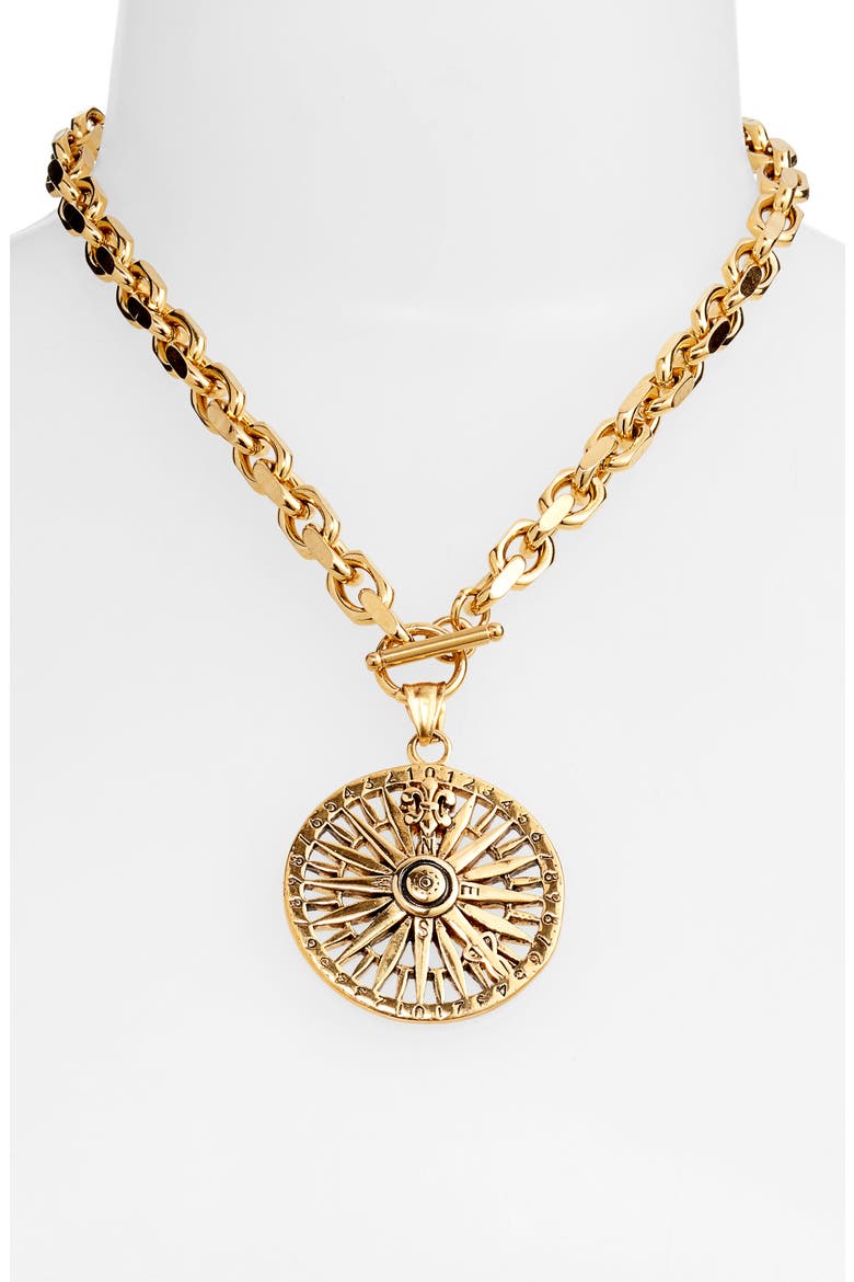 My Compass Pendant Necklace, Alternate, color, GOLD