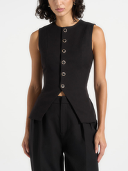 Manière De Voir Maisie Tailored Crew Neck Cinch Waistcoat