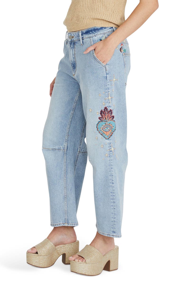 Driftwood Barbara x Hallucination High Waist Wide Leg Jeans, Alternate, color,