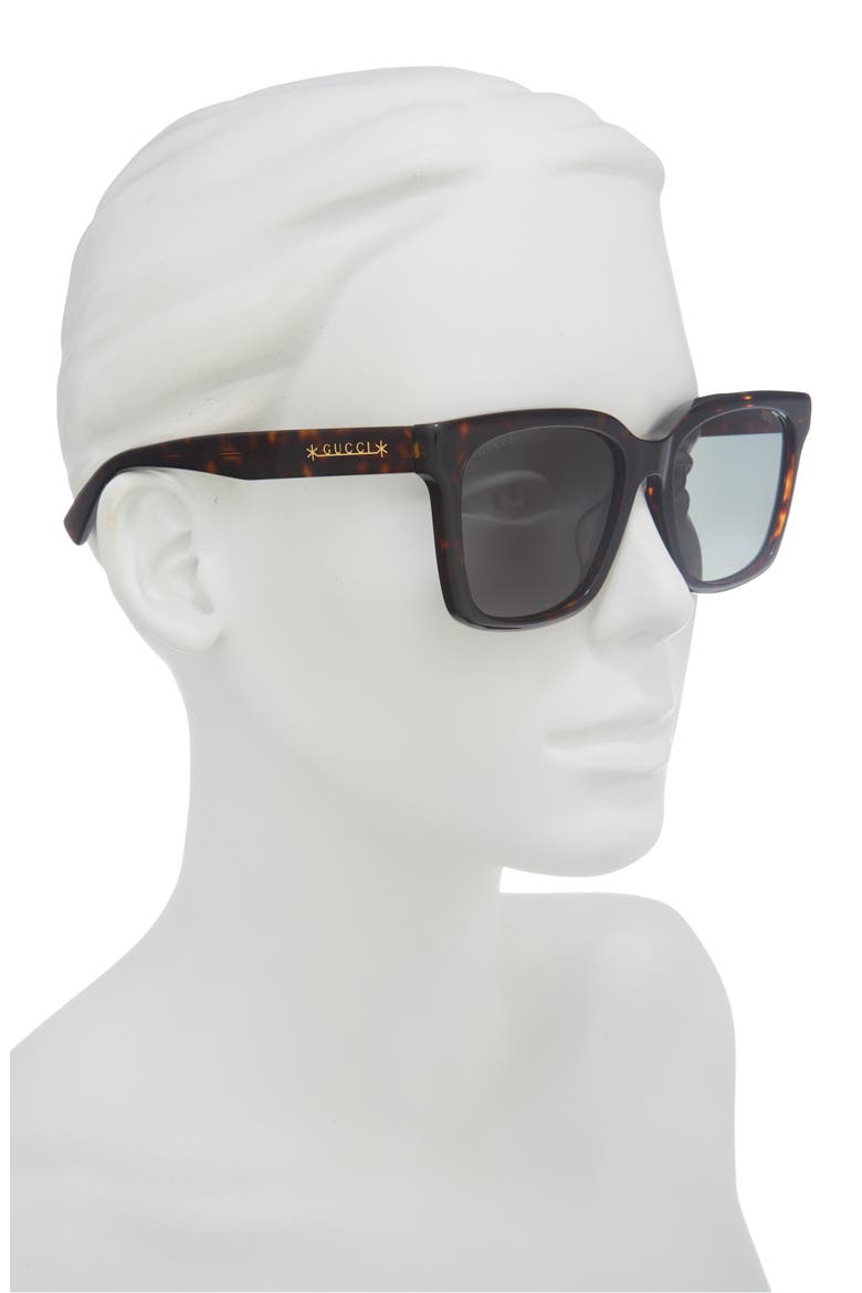 56mm Square Sunglasses, Alternate, color, HAVANA HAVANA GREEN