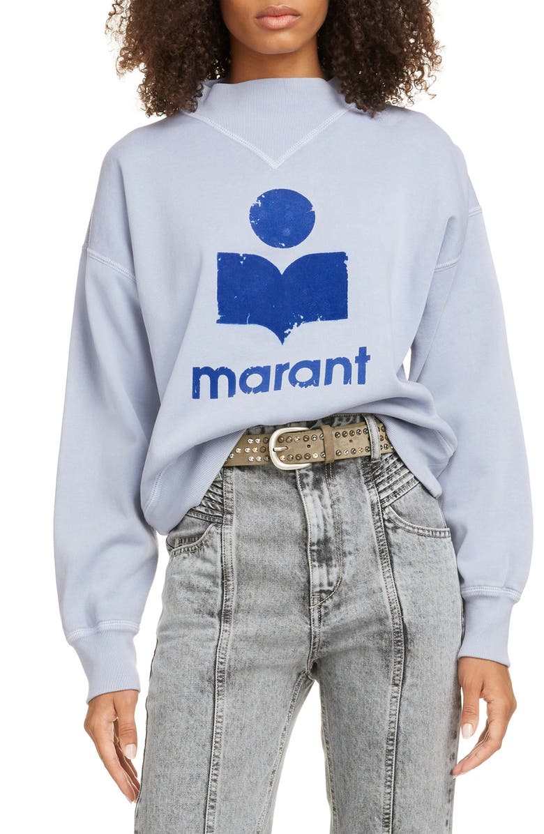 Isabel Marant Étoile Moby Logo Sweatshirt, Main, color, 