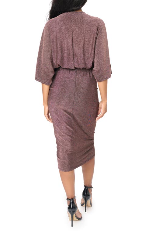 Gibsonlook Glamour Metallic Ruched Minidress