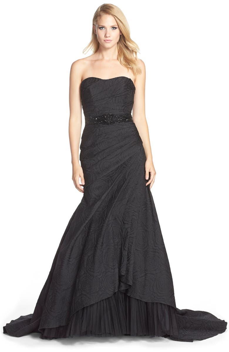 Terani Couture Embellished Strapless Gown, Main, color, 