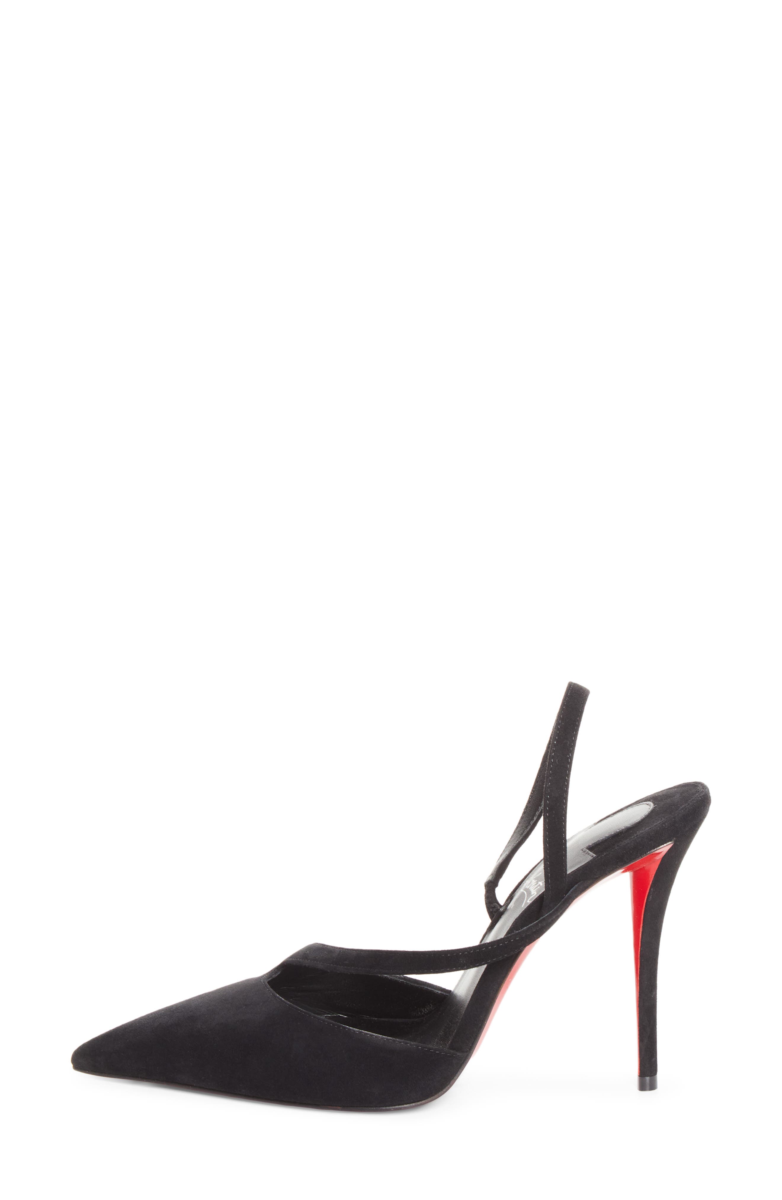 Must Z Slingback Pointed Toe Pump, Alternate, color, B439 BLACK/ BLACK