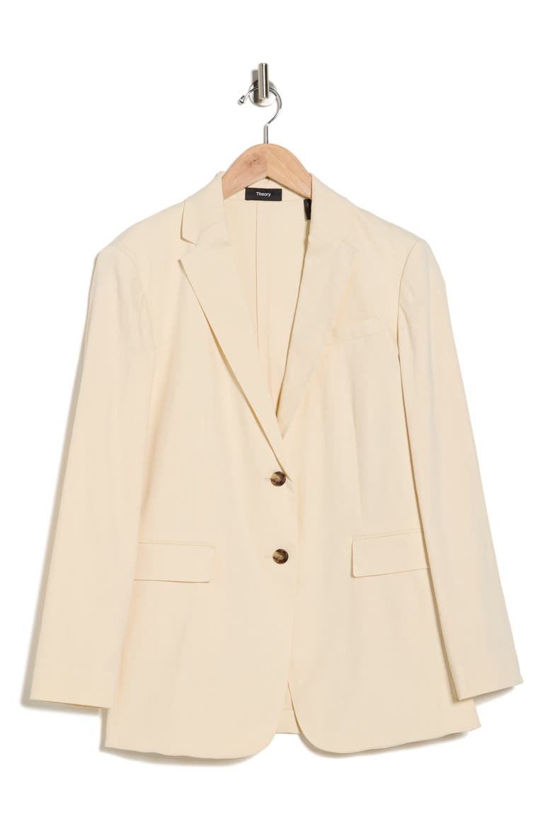Two Button Linen Blend Blazer, Alternate, color, LIGHT LINEN