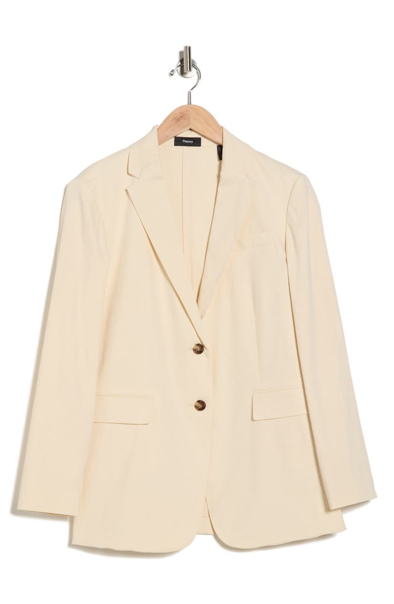Theory Two Button Linen Blend Blazer, Alternate, color, Light Linen