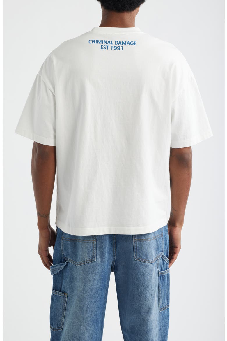 Samurai Graphic T-Shirt, Alternate, color, OFF-WHITE/ BLUE