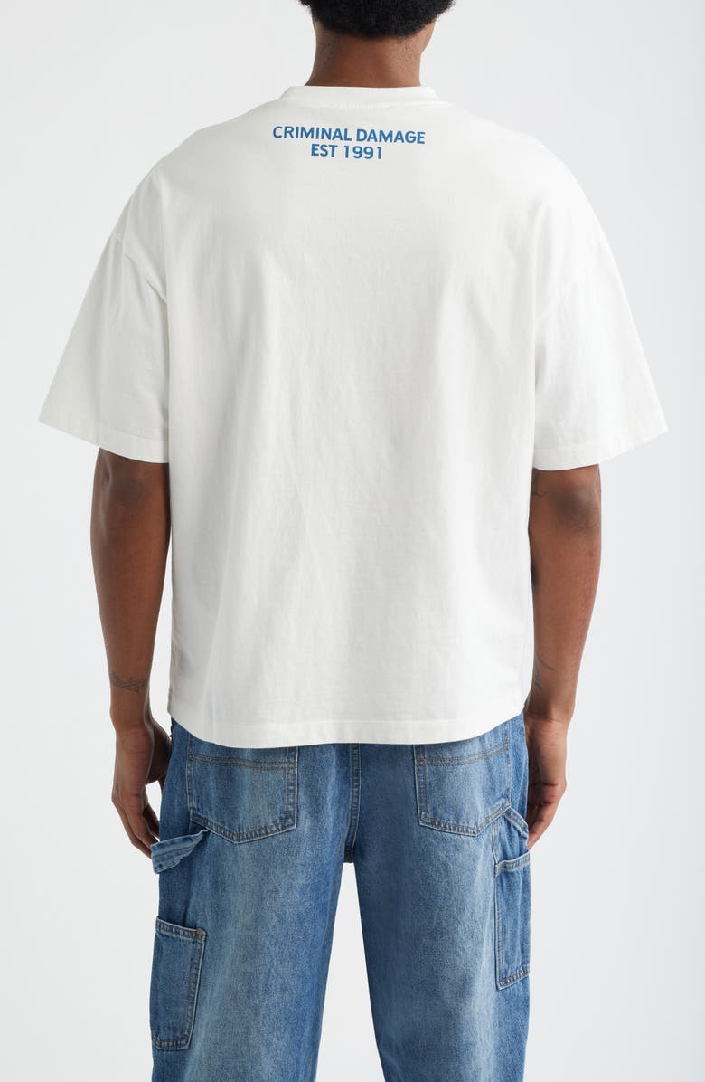 CRIMINAL DAMAGE Samurai Graphic T-Shirt, Alternate, color, Off-White/ Blue