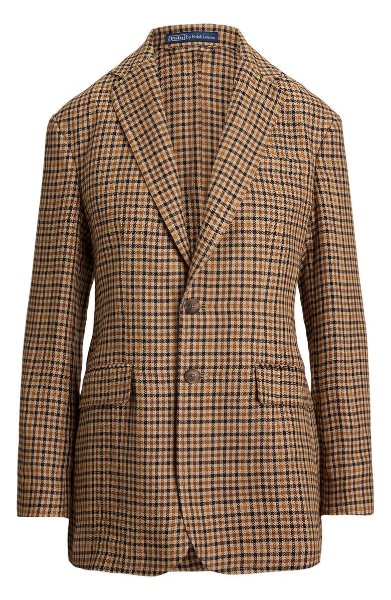 Polo Ralph Lauren Plaid Linen Blazer, Alternate, color, 