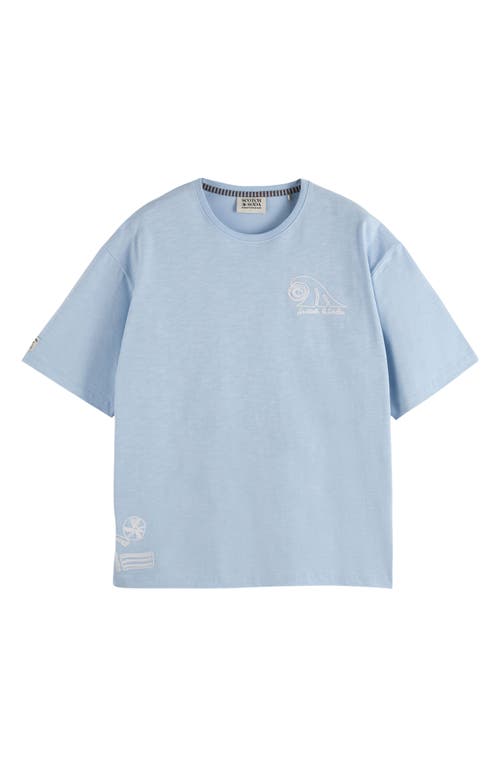 Scotch & Soda Loose Fit Slub Embroidery Tee