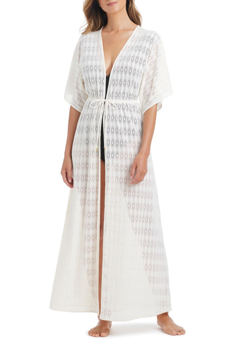 Open Stitch Cover Up Caftan, Main, color, COCONUT WATER