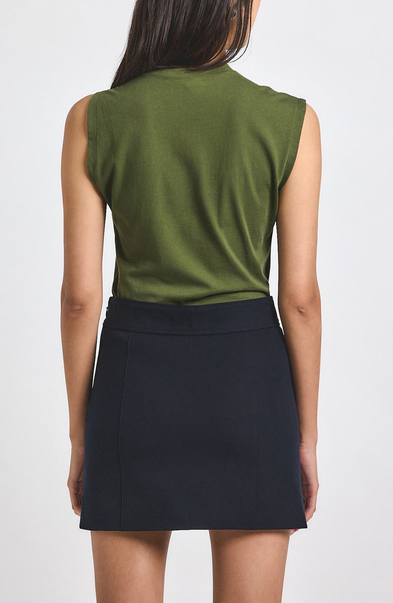 Derek Lam 10 Crosby Reyna Stretch Cotton Twill Sailor Miniskirt, Alternate, color, Midnight