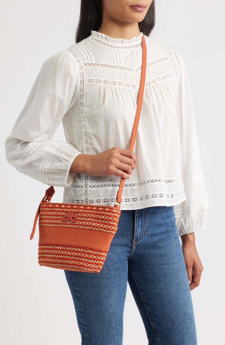 Sam Edelman Khiara Espadrille Fan Crossbody Bag, Alternate, color, Burnt Orange