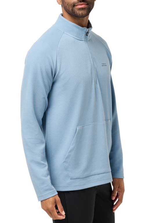 Travismathew Thermal Quarter Zip Pullover In Blue
