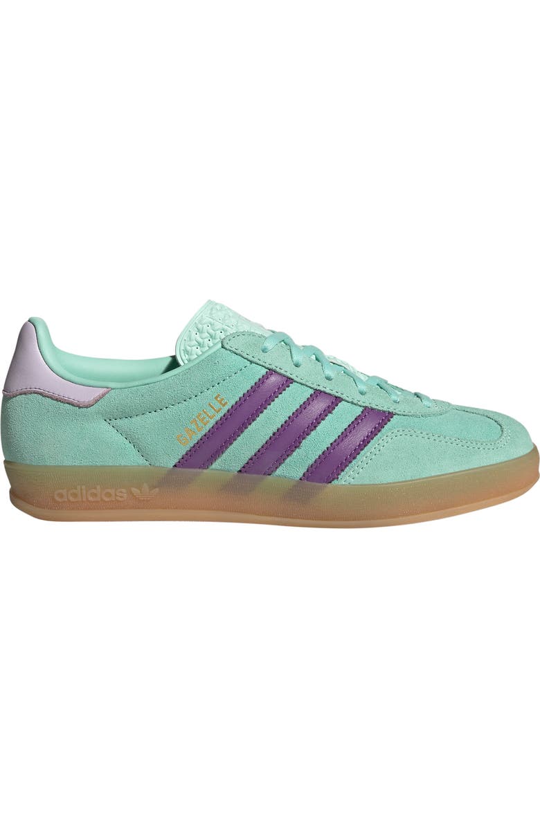 adidas Gazelle Indoor Sneaker, Alternate, color, Mint/ Purple/Lavender