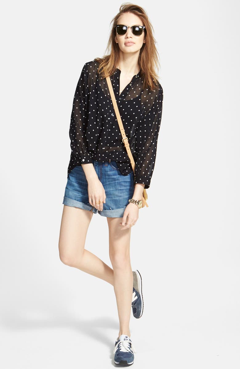 Madewell Raw Edge Denim Boyshorts, Alternate, color,