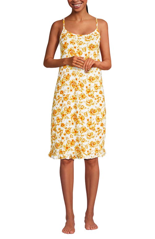 Lands' End Plus Size Cooling Knee Length Slip Nightgown