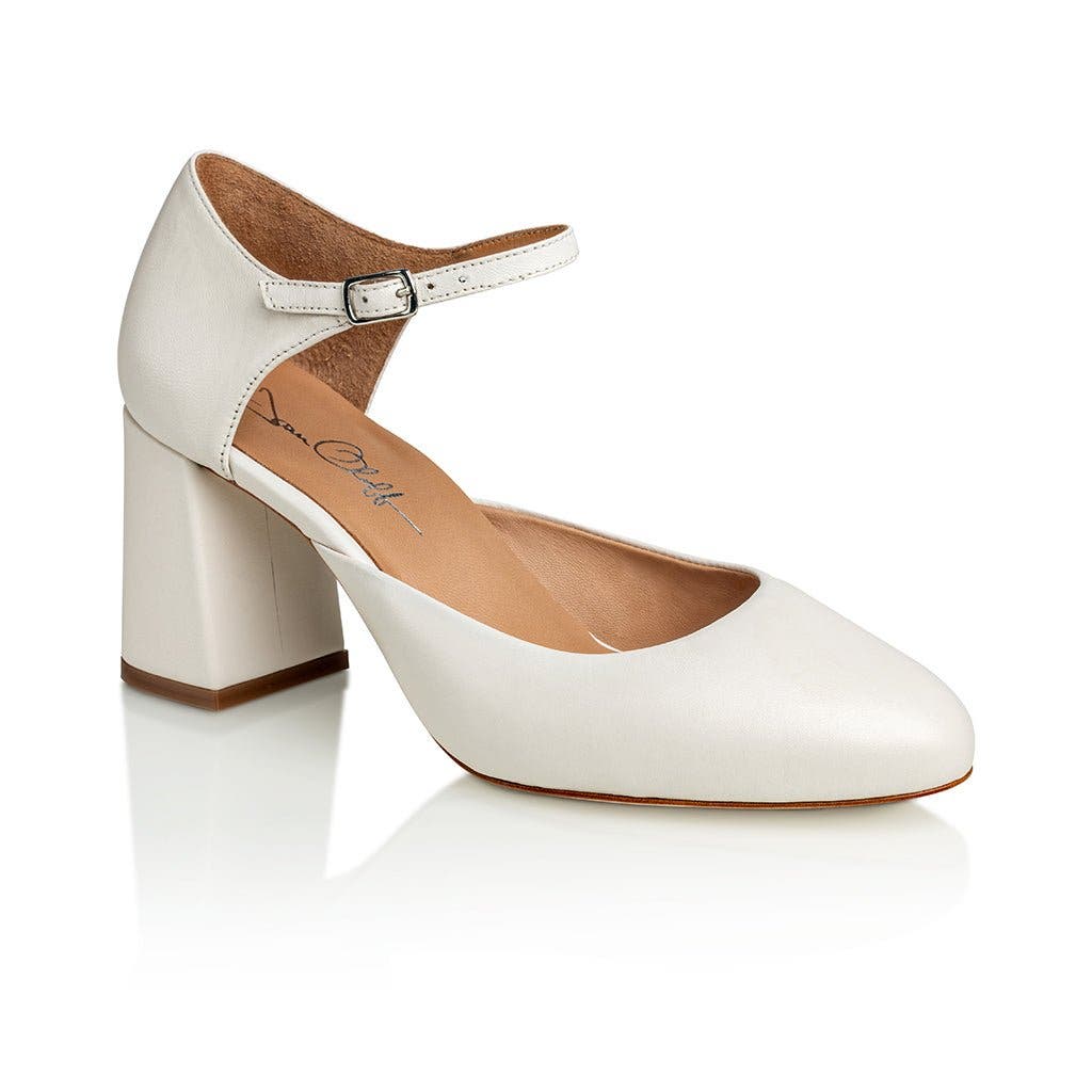 Sally Leather Mary Jane Pump, Alternate, color, Off White