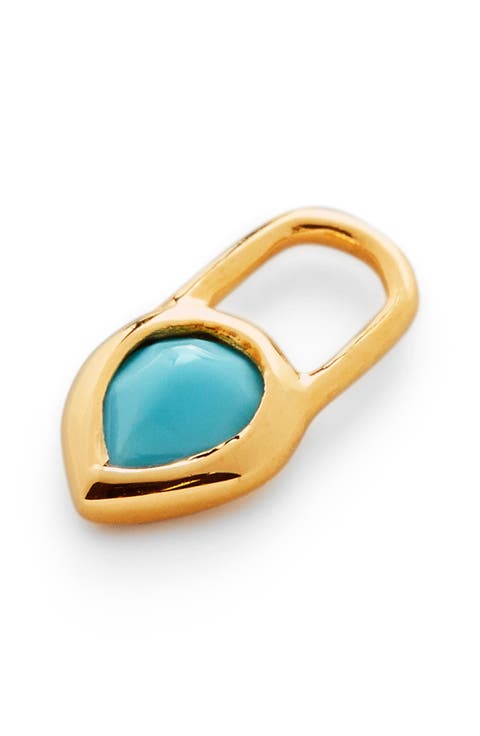 Teardrop Turquoise Earrings Charm