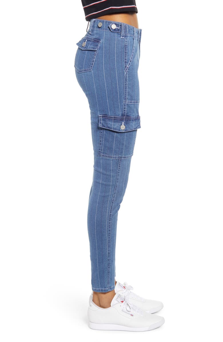 Dickies Stripe Skinny Cargo Jeans, Alternate, color,