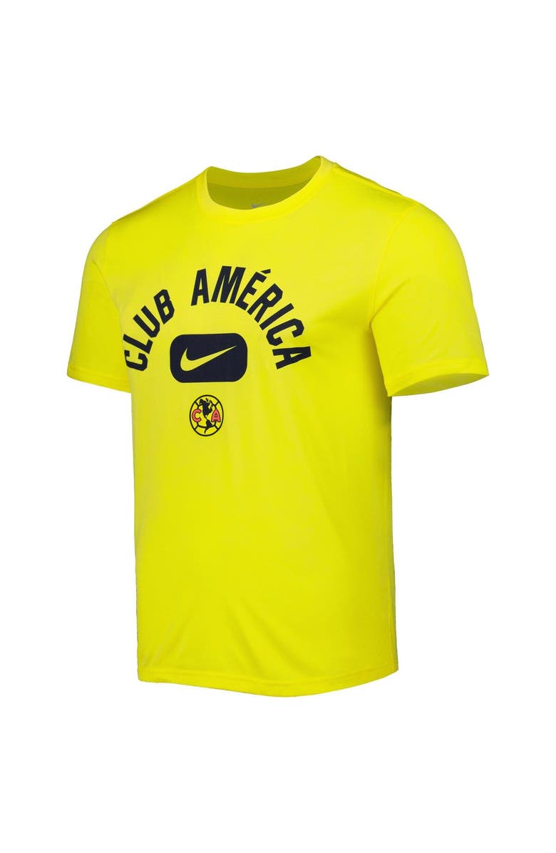 Nike Men's Nike Yellow Club America Lockup Legend Performance T-Shirt, Alternate, color, 