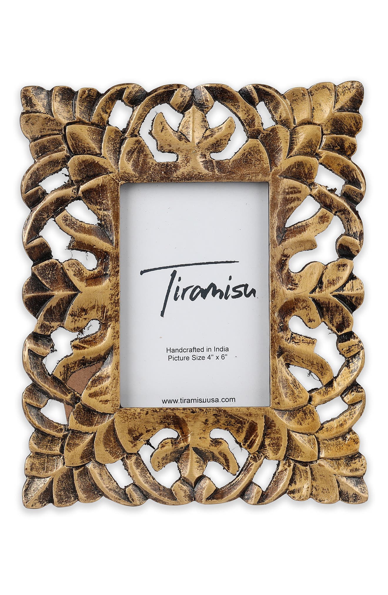 Tiramisu Artisanal Artistry Wood Carved Picture Frame