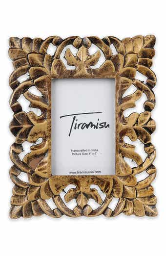 Artisanal Artistry Wood Carved Picture Frame