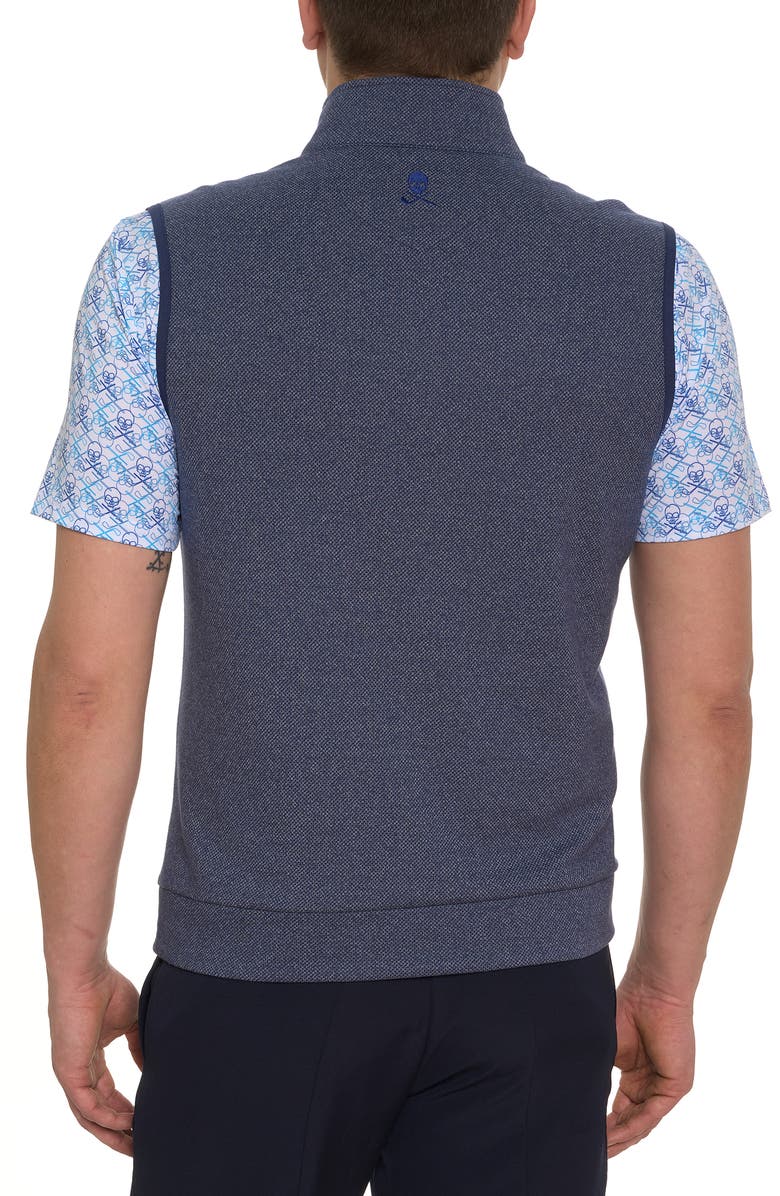 Robert Graham Treviso Knit Quarter Zip Vest, Alternate, color, Navy