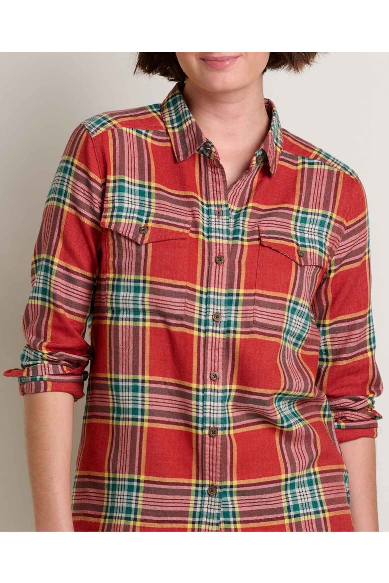 Re-Form Flannel Long Sleeve Shirt, Alternate, color, Campfire Windowpane