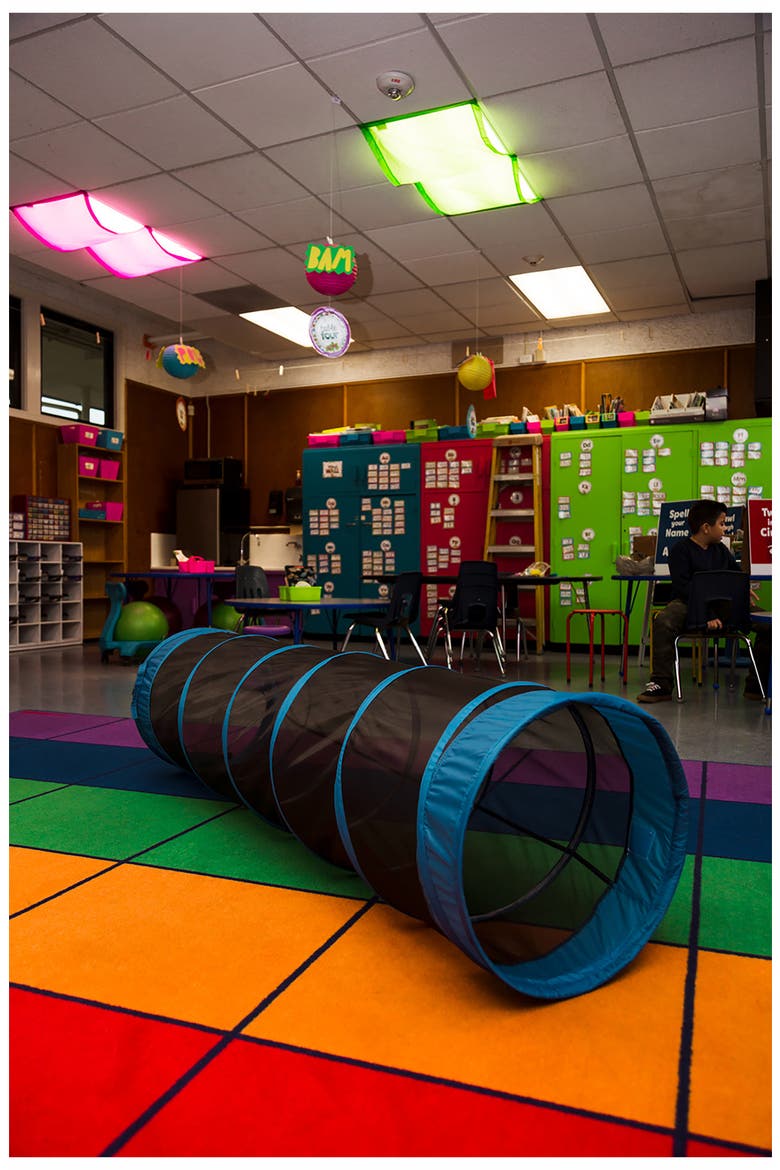 6-Foot Play Tunnel, Alternate, color, BLUE BLACK