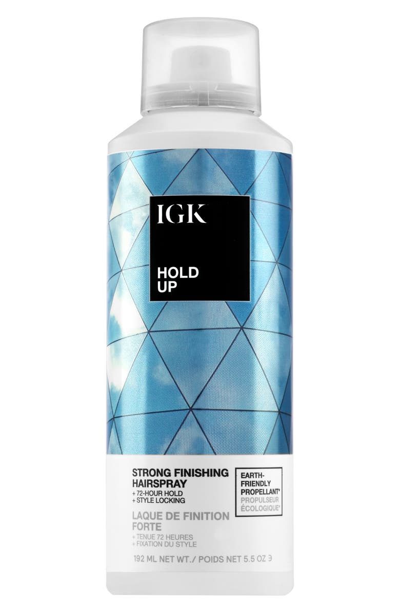 IGK Hold Up Strong Hold Finishing Hairspray, Main, color, 