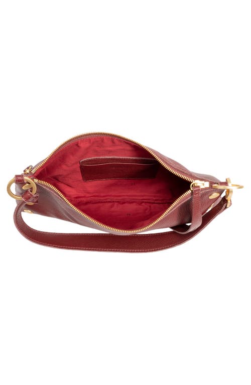 Hammitt Kyle Cherrywood Pebble Brushed Gold Sml In Burgundy