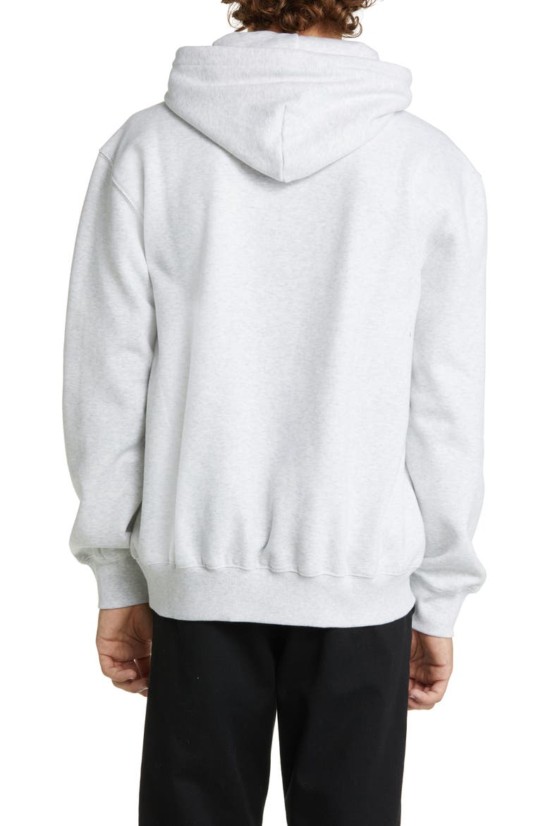 Hooded Logo Sweatshirt, Alternate, color, ASH HEATHER / ROCKET
