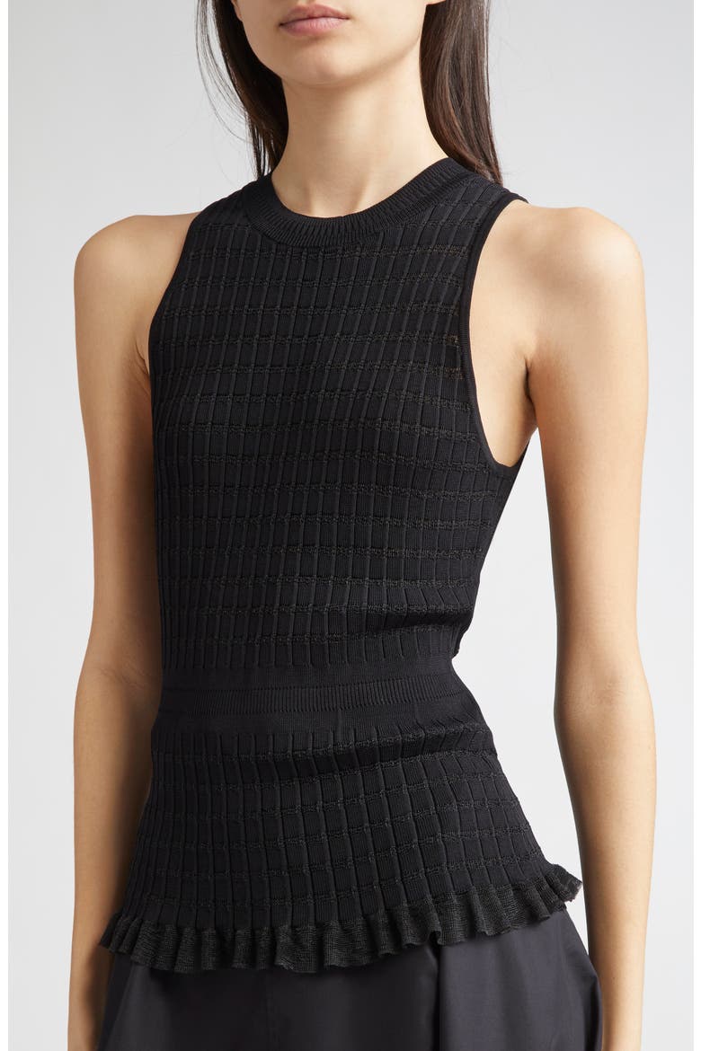 Pattern Sweater Tank, Alternate, color, BLACK