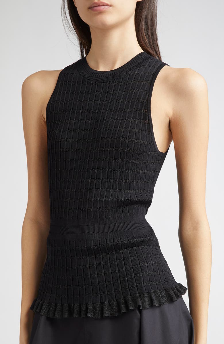 3.1 Phillip Lim Pattern Sweater Tank, Alternate, color, Black