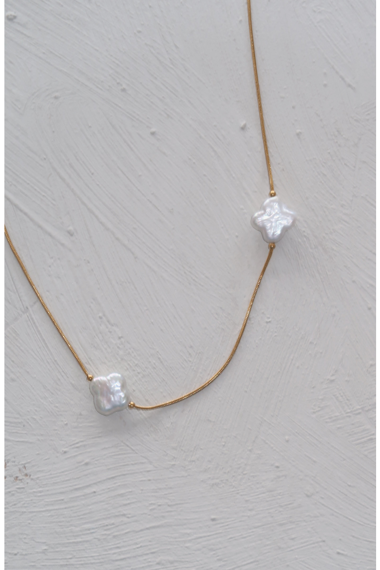 Clover Chain Necklace, Alternate, color, Gold
