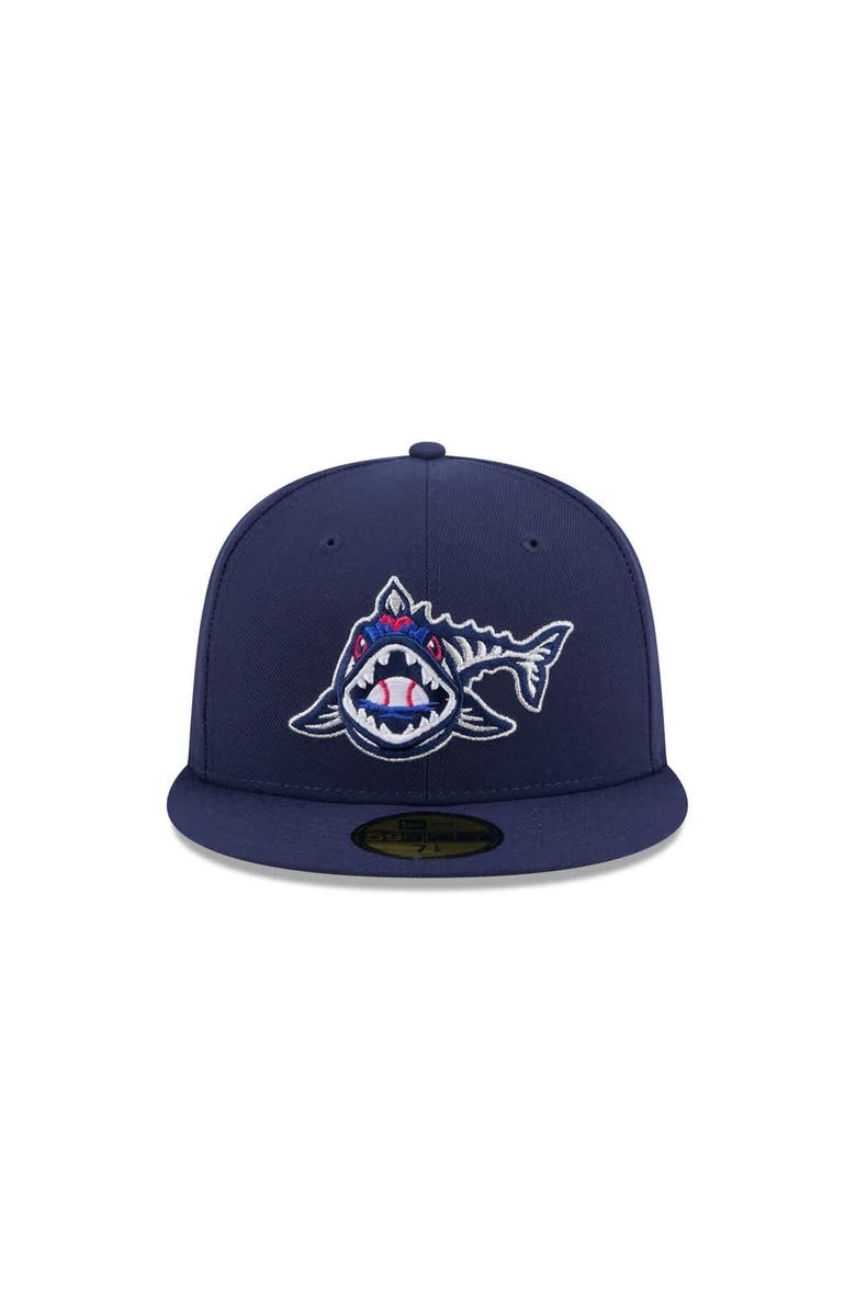 New Era Men's New Era Navy Pensacola Blue Wahoos Theme Nights 59FIFTY Fitted Hat, Alternate, color,