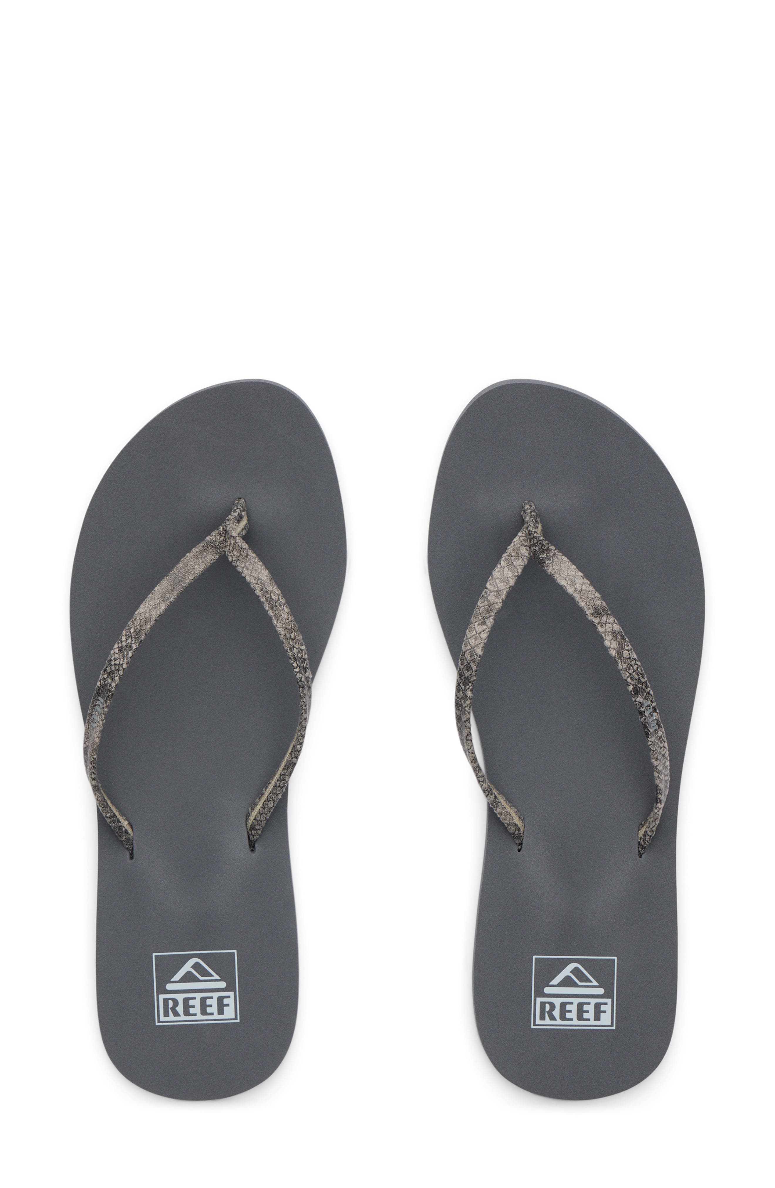 Reef Bliss Nights Flip Flop, Alternate, color, Grey Snake