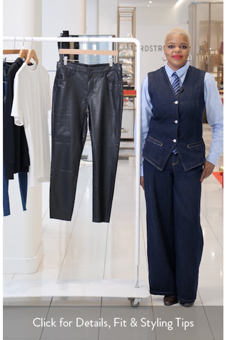Charlize Coated Raw Hem Ankle Cigarette Jeans video