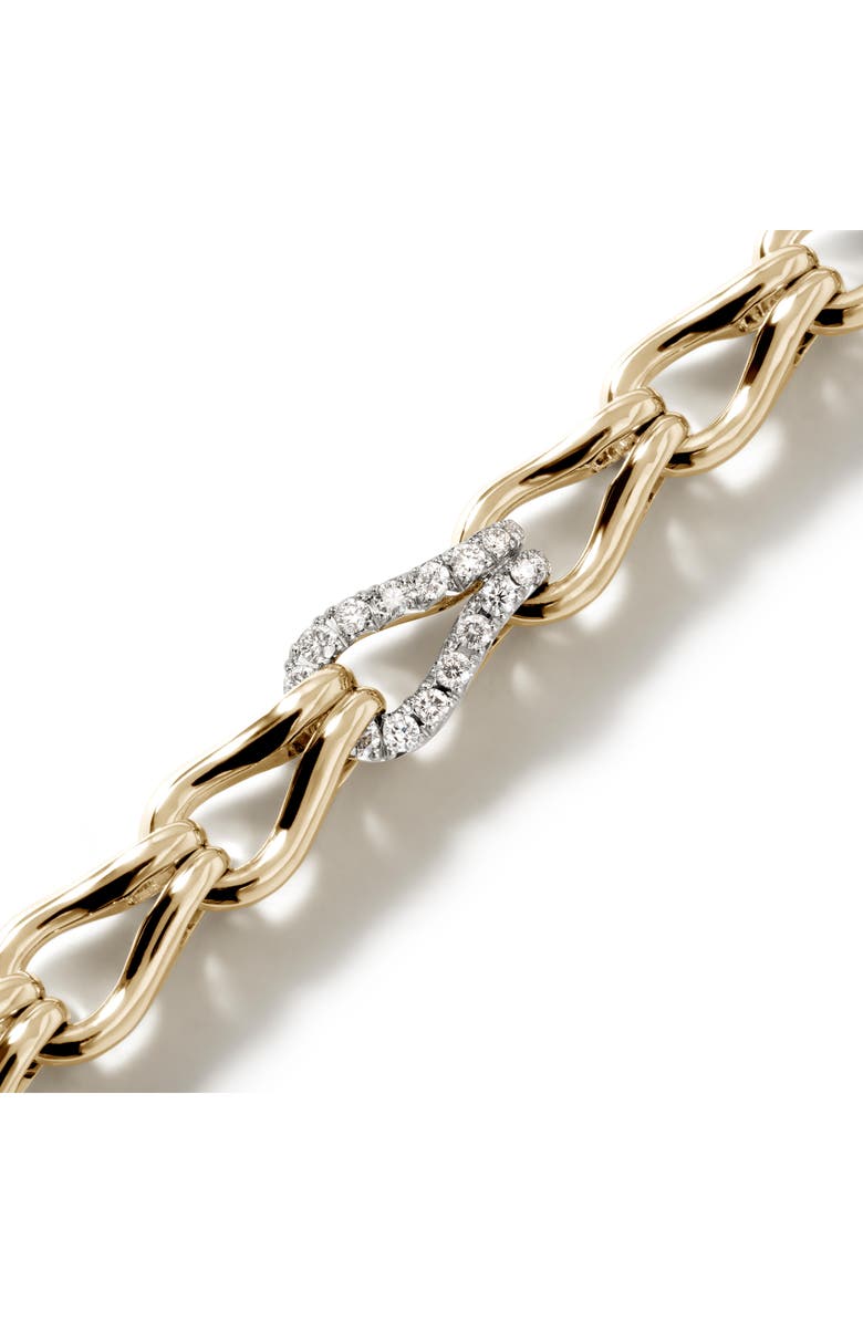 John Hardy Surf Bracelet, 14K Gold, Diamonds, Alternate, color, Gold