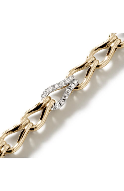 JOHN HARDY JOHN HARDY SURF PAVÉ DIAMOND LINK BRACELET