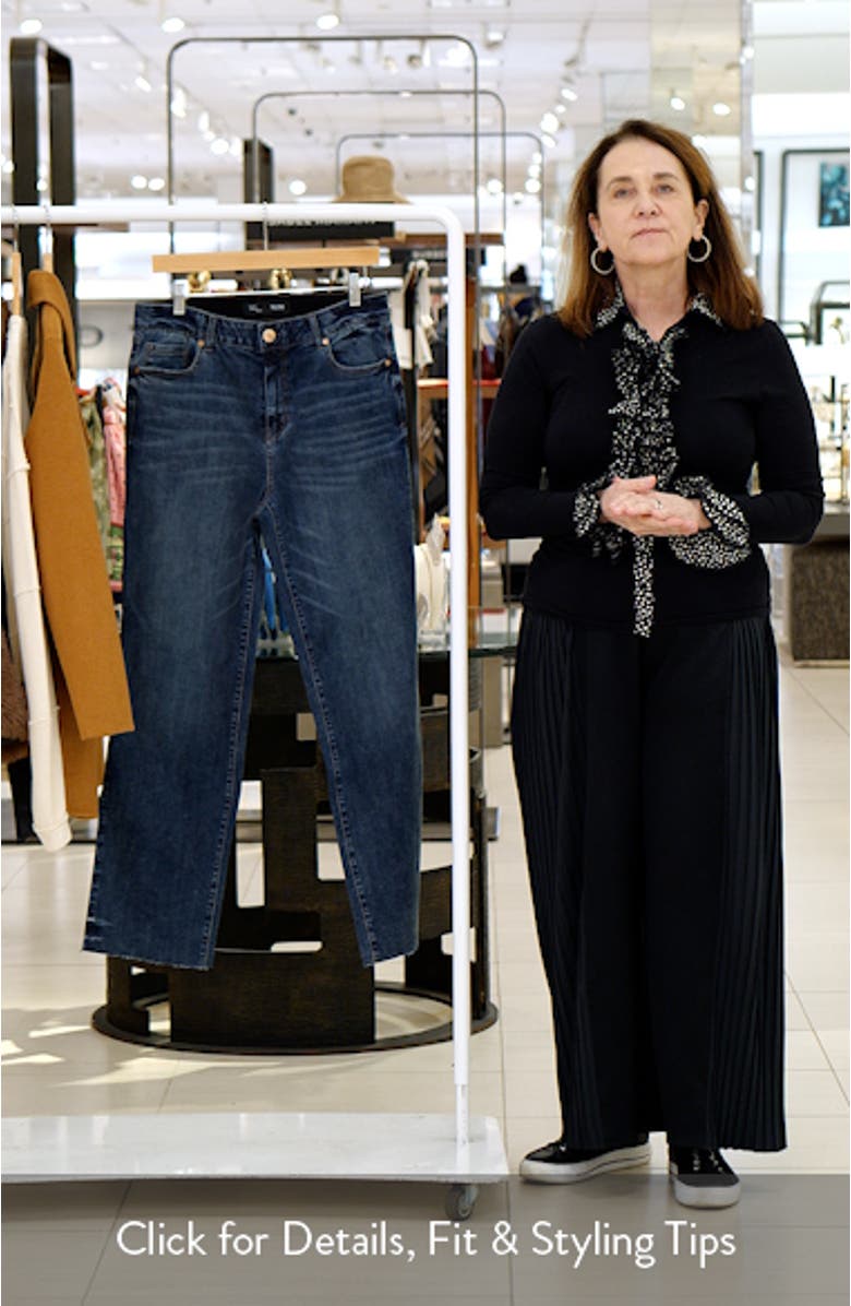 Magic Waistband High Waist Straight Leg Jeans, sales video thumbnail