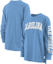 PRESSBOX Women's Pressbox Carolina Blue North Carolina Tar Heels Plus Size Two-Hit Canyon Long Sleeve T-Shirt