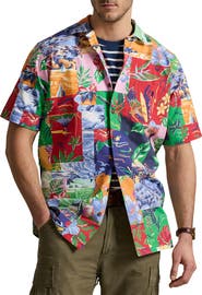 Polo Ralph Lauren Big & Tall Patchwork-Print Oxford Sport Shirt