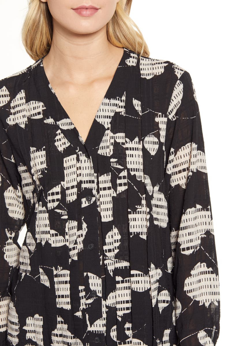 THE ODELLS Everyday Pleat Front Blouse, Alternate, color, Lagos