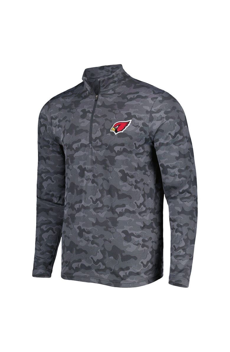 ANTIGUA Men's Antigua Black Arizona Cardinals Brigade Quarter-Zip Sweatshirt, Alternate, color, 